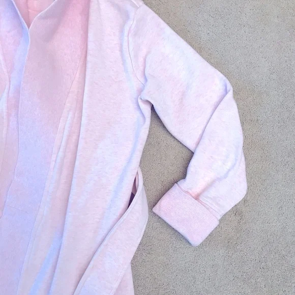 UGG Duffield Light Pink Belted Robe Housecoat Womens Medium Pockets Cotton - Picture 8 of 12